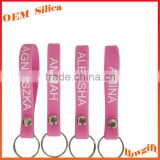 Eco-friendly Newest promotion customized silicone rubber keychain