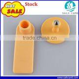 Popular Oblong Style Blank Ear Tags in Orange Color