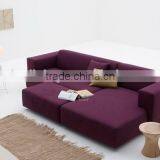 Modern fabric corner sofa with ottoman for living room furniture