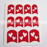 Wholesale DIY Reusable Hearts Nail Art Stencil Hollow Out Nail Designed Template thumbnail-1