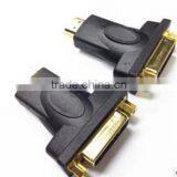 DVI24+5 Female to HDMI A Male Gold Plated Adapter