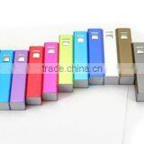 Aluminum USB 2600mAh Power Bank 18650 Battery Charger DIY Logo for Mobile