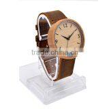 Leather Watch Strap Bamboo& Wood Smart Man Watch thumbnail-3