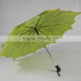 Creative Natural Palm Green Leaf Square Shaped Eco Umbrella thumbnail-1