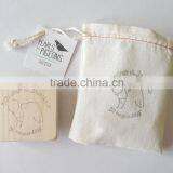 Natural Drawstring Cotton Bag With Custom Logo thumbnail-3