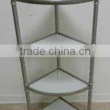 4 Tier Corner Triangle Glass Shelf Storage Rack