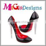 Wholesale Ladies Shoes High Heel Girls High Heels Shoe Wine Bottle Holder Black High Heel thumbnail-1