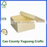 Plain Wood Craft Keepsake Box Wooden Gifts Large Gift Packaging Box With Lids thumbnail-2