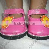 18 American Doll Shoes,doll Ballet Shoes,pink pu Sandal,doll Accessories thumbnail-1