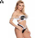 2017 Classic Black and White Sexy String Bikini thumbnail-5