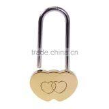 2016 New Combination MINI Solid Brass Love Wish Lock Double Heart Pad Lock Love for Lovers thumbnail-6