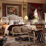 Wooden Hand Carved European Royal Villa Canopy Bed/Bedroom Set(MOQ=1 SET) thumbnail-3
