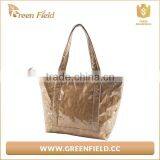 Brown Tyvek Tote Bags Large Lady Hand Bag With PVC Cover thumbnail-3