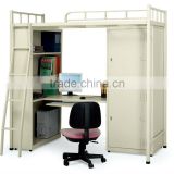 High quality cheap adult metal bunk beds of bedroom furniture with cabinet