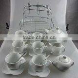 24 Pcs Dinnerware Set With Basket thumbnail-1
