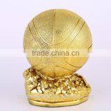 Custom Resin Shinny Golden Basketball Trophy thumbnail-4