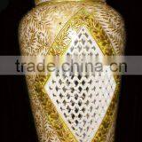 Marble Flower Vase, Decorative Flower Pot, Hand Made Marble Flower Vases, Craft Flower Pot, Flowers Pot, thumbnail-1