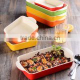 2017 colorful glazed stoneware baking pan dishes custom ceramic bakeware sets