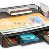 Mutilpurpose Black Metal Mesh Office Paper/Pen/Note Holder Desk Organiser thumbnail-2