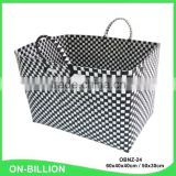 Cheap large pp strip plastic woven basket