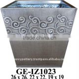 AAJ Galvanized zinc vase,Galvanized zinc watering can , Zinc Pot Planter, zinc planter for gardening and household