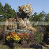 Large Animal Garden Sculpture Marble Tiger Statue for Sale thumbnail-1