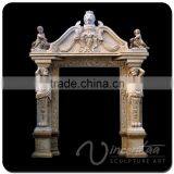 China Factory Outdoor Home Decoration Stone Carving Archway Door Marble Frame thumbnail-5