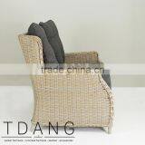 Driago Wicker Sofa- Outdoor Rattan Bench- Patio Brown Wicker Bench thumbnail-3