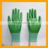 Superior Quality Green Polyester Nitrile Work Gloves thumbnail-2