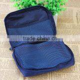 Navy Blue Quality 210D Ripstop Polyester Storage Case Package Cosmetic Pouch Makeup Bag thumbnail-5