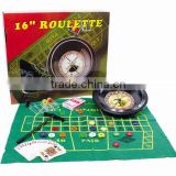 wheel set with poker chip set 16" roulette