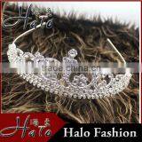 Wholesale Silver Plating Rhinestone Girls Fashion Crystal Tiaras thumbnail-1