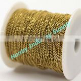 Spool Packing Faceted 1.5mm Brass Ball Chain