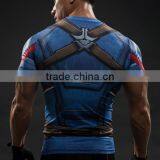 2016 New Fashion Captain America 3D Printed Iron Man Fitness Gym Compression T-shirts thumbnail-4