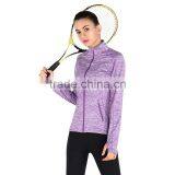 Wholesale Women Gym Fitness Jacket Breathable Outer Sports Wear 2017 thumbnail-1