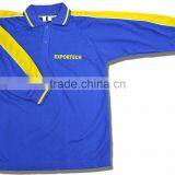 Full Sleeves Soccer Jersey Royal Blue & Yellow Color