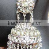 Silver Pearl Jhumka Earrings thumbnail-1