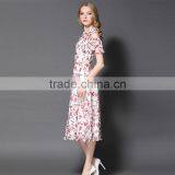 Maxnegio Long Chiffon Sexy Keyhole Print Floral Casual Dress thumbnail-5