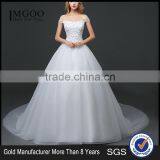 MGOO 2017 New Style Romantic Church Wedding Dress First Night Lace Ballgown Off Shoulder Bridal Vestidos thumbnail-1