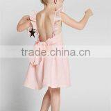 High Quality Children Frocks Designs Pink Sleeveless Ruffle Backless Clothing for Girls Party Dresses thumbnail-1