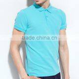 High Quality Promotional Custom 100 Cotton Blue Polo Shirt thumbnail-1