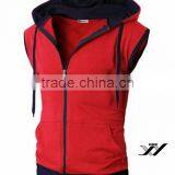 Men Simple Custom Hoodies Sleeveness thumbnail-1