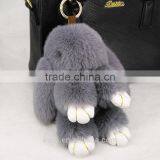 New Design Rabbit Faux Fur Doll Hare Bunny Keychain Holder Keyring Women Bag Pendant Giftt15cm and 19cm Fmq-45 thumbnail-2