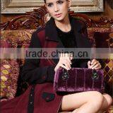 Grace Luxury Imitation Feather Party Hand Bag for Woman Gender Straw Bag Fur Bag Charm thumbnail-6