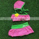 2-6 Years Old Girls Girls Swim Suit Hot Pink Dot Bathing Suit Girls Summer Clothing Boutique Clothes Swimwear thumbnail-1