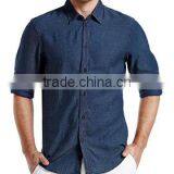 Denim Shirt Long Sleeve Men Shirt New Fashion Men Shirt Washed thumbnail-1