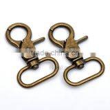 25mm 1inch Antique Brass Bronze Color Alloy Swivel Clasps Snap Key Hooks DIY Key Chain Ring HK-005 thumbnail-2