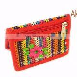 Card Holders of Woven Straw With Flower thumbnail-1