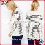 2014 New Fashion Wholesale China Maternity Clothes Striped Maternity Top thumbnail-1