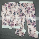 casual baseball sports suits women floral tops and pants tracksuits sets
